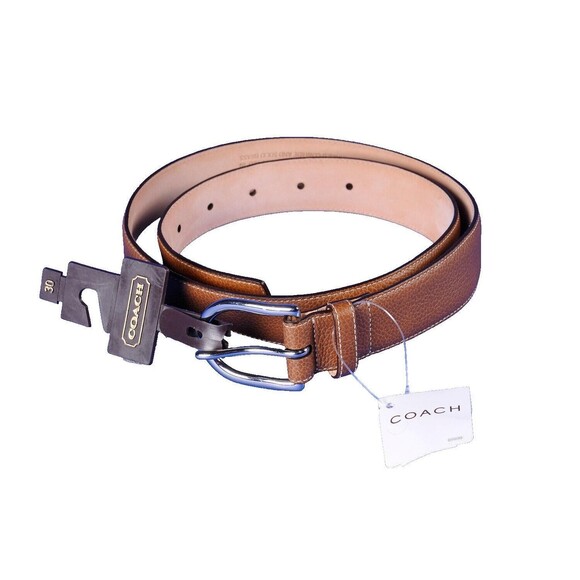 COACH Leather Brown Pebble LTH Dress Belt 884830240009  Size 30 {NWT} - Picture 1 of 6